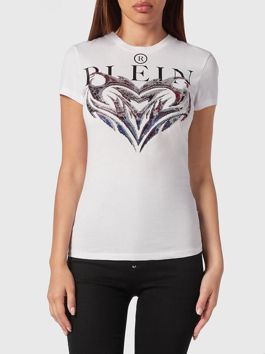  SEXY PURE T-shirt with print and rhinestones