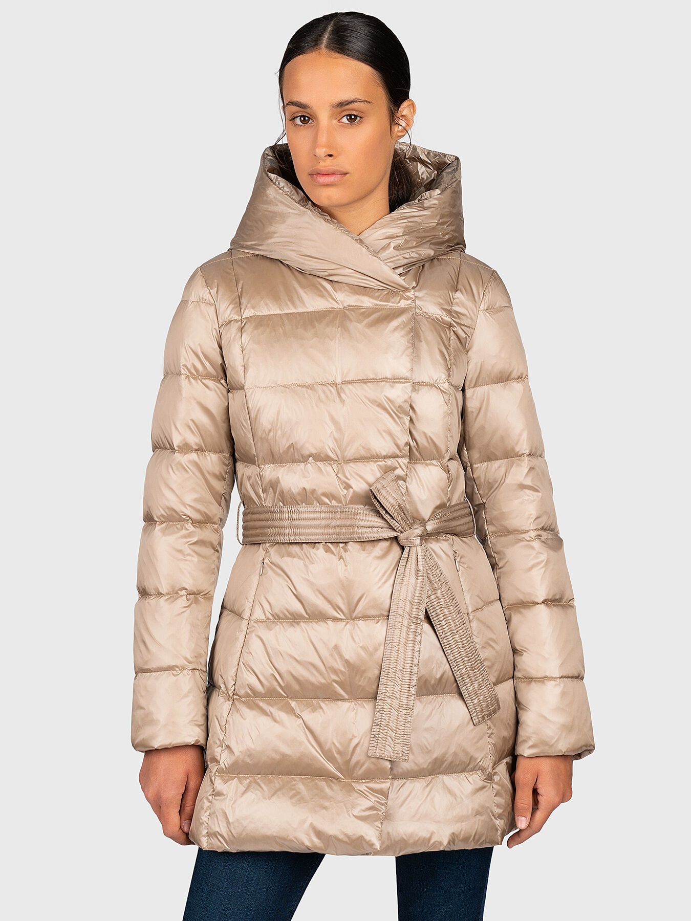 ジャケット LIU JO Woman Jacket Beige WA5456T4033 M9604 Jacket with belt colour beige | Liu Jo