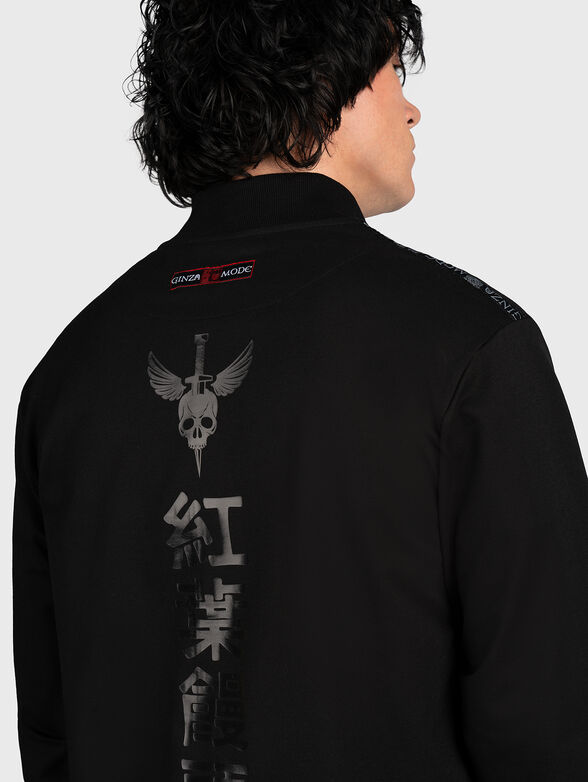 SWZ006 black sweatshirt with zip - 3