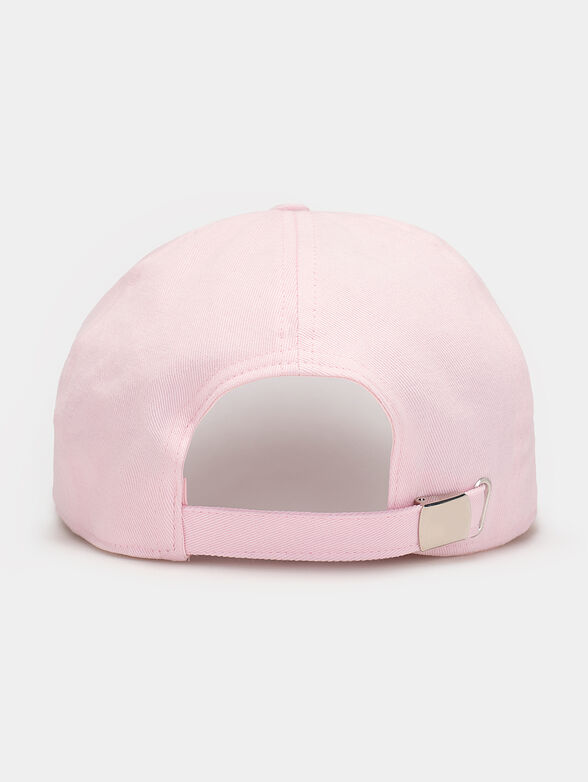 Pink hat with visor and logo embroidery - 3
