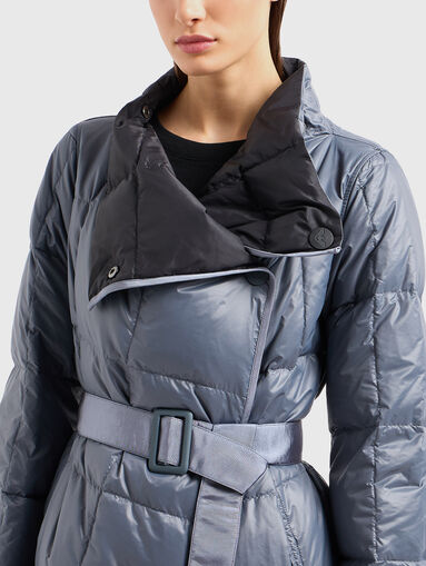 Reversible jacket with waist belt - 5