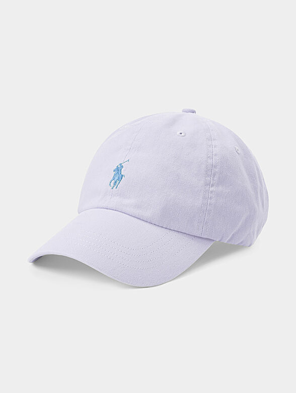 Cap with visor in pale purple color - 1