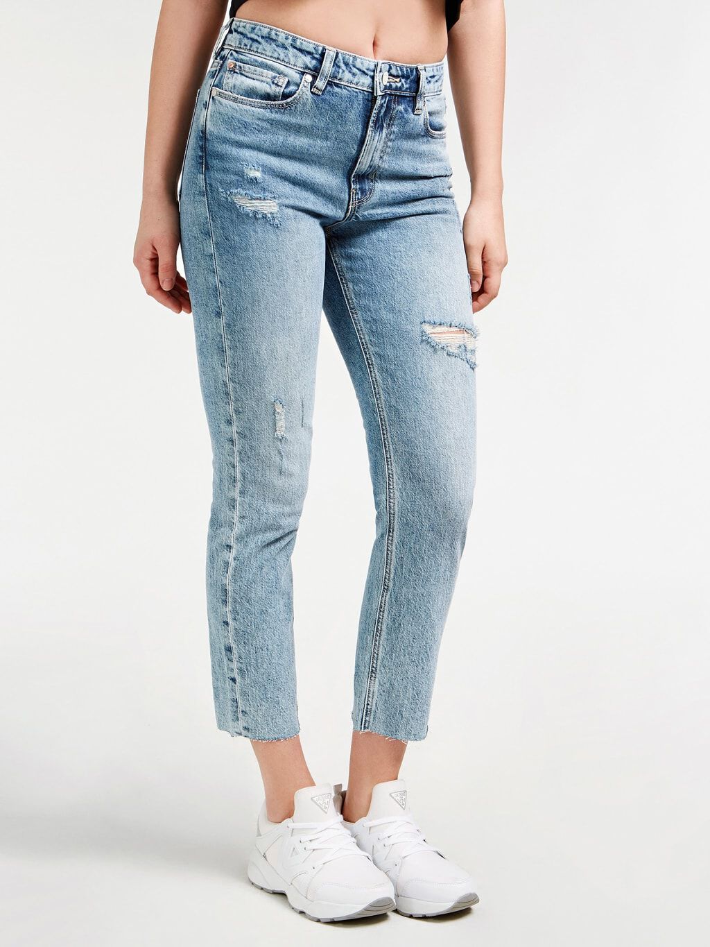 Guess ripped jeans womens cheap