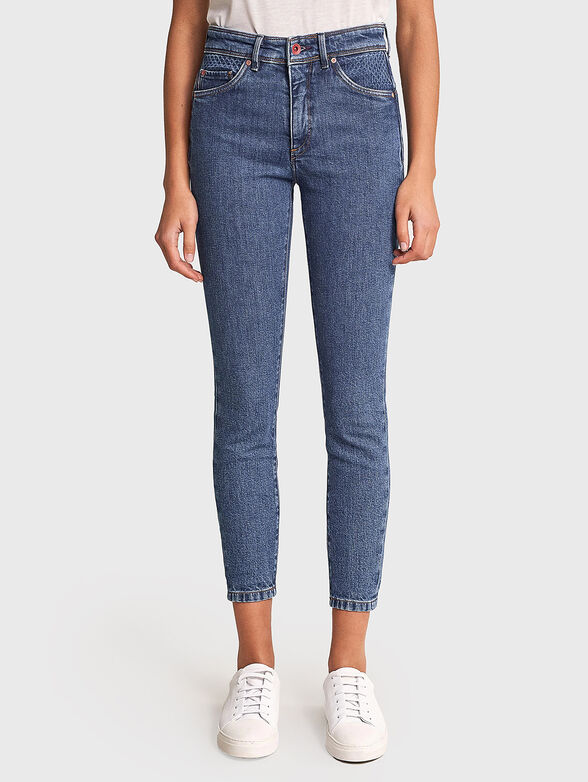 SECRET GLAMOUR Push-in jeans with vintage wash - 1