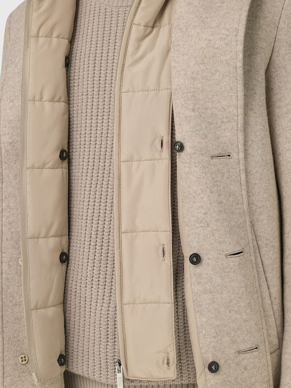 Wool blend coat with removable lining - 4