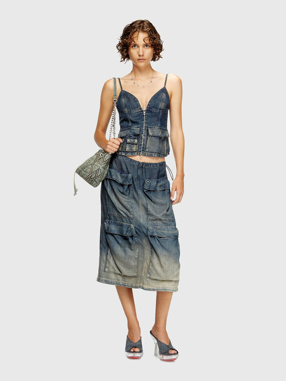 DE-MELLIS-S top in gradient fluid denim - 2