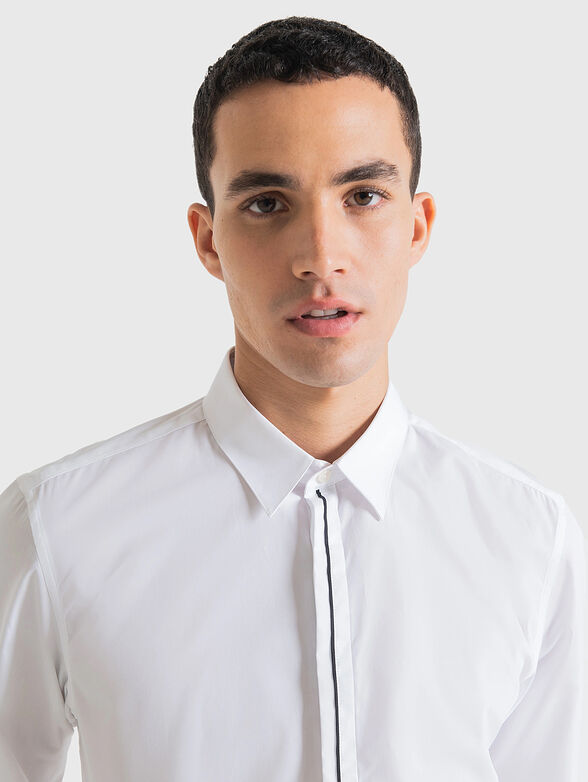 PARIS white shirt in cotton - 3