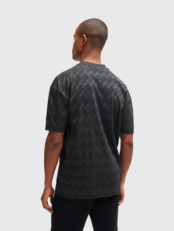 Grey T-shirt with embossed logo - 3