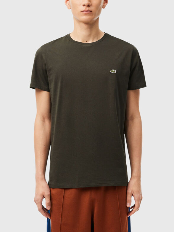 Green cotton T-shirt - 1