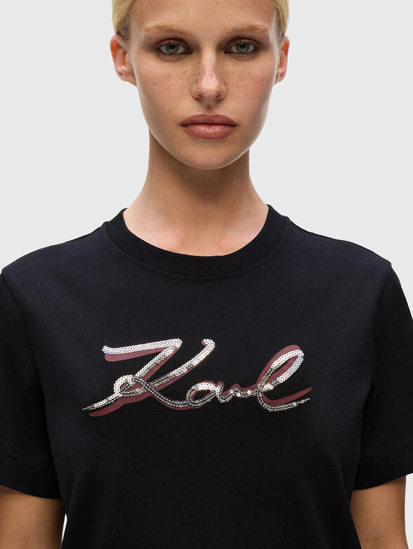 Sequin signature T-shirt - 4
