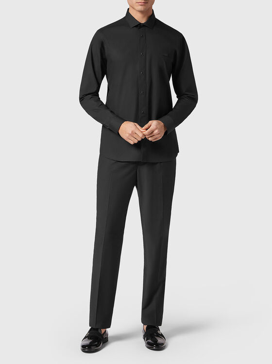 Черна риза SUGAR DADDY с акцентни копчета - 2