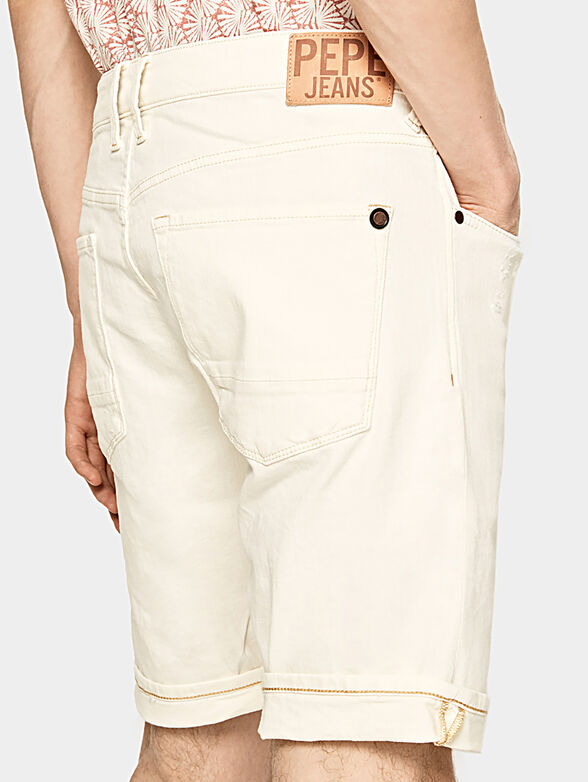 STANLEY ecru denim shorts - 2