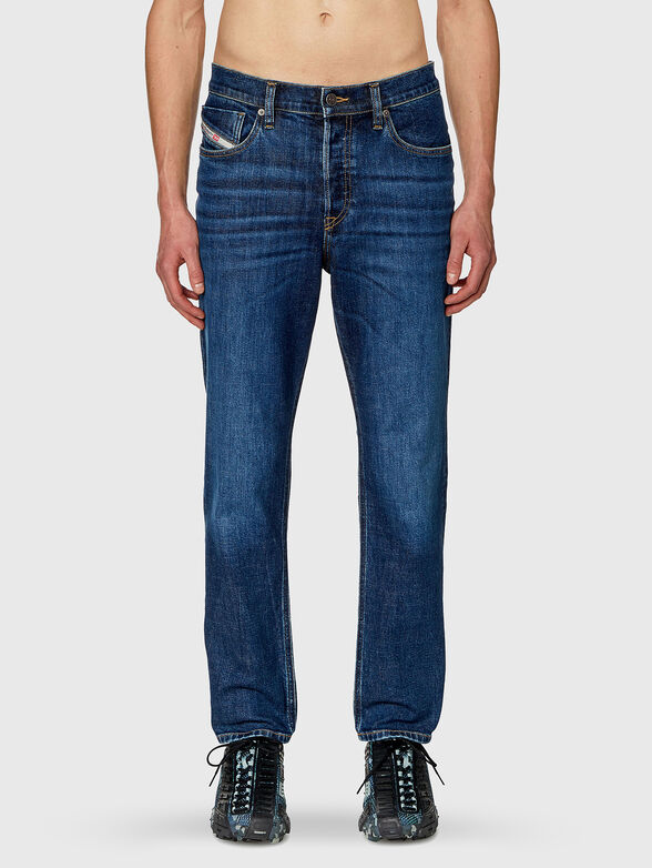 Dark blue jeans with washed effect - 1