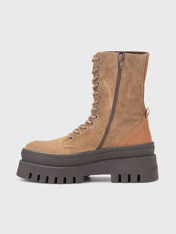 Suede boots with ties - 4
