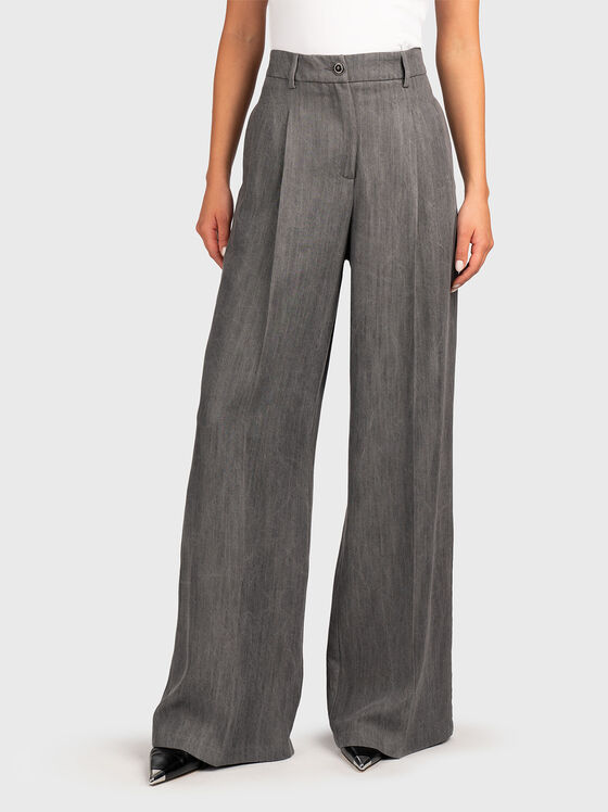 High waisted wide leg trousers - 1
