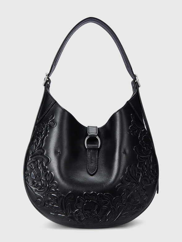 Logo detail leather hobo bag  - 3