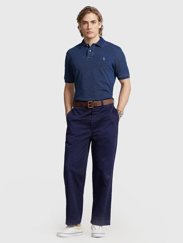 Dark blue logo-embroidered Polo shirt  - 2