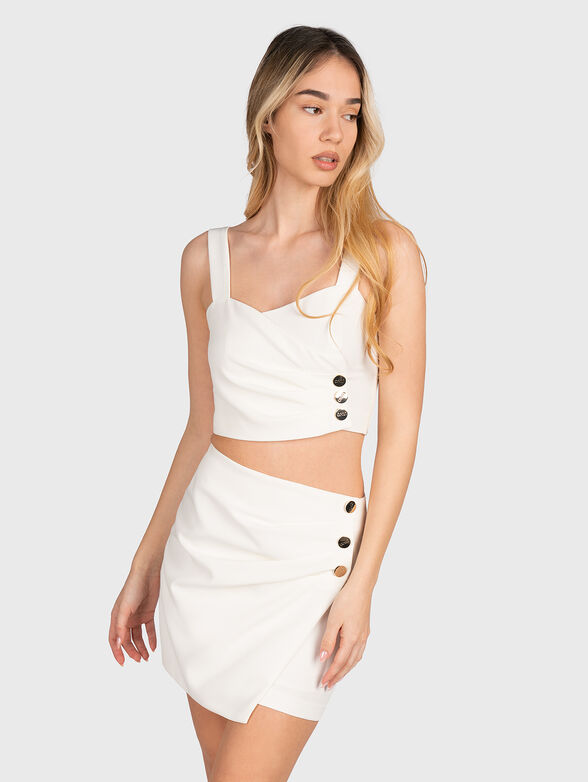 White top with accent buttons - 1