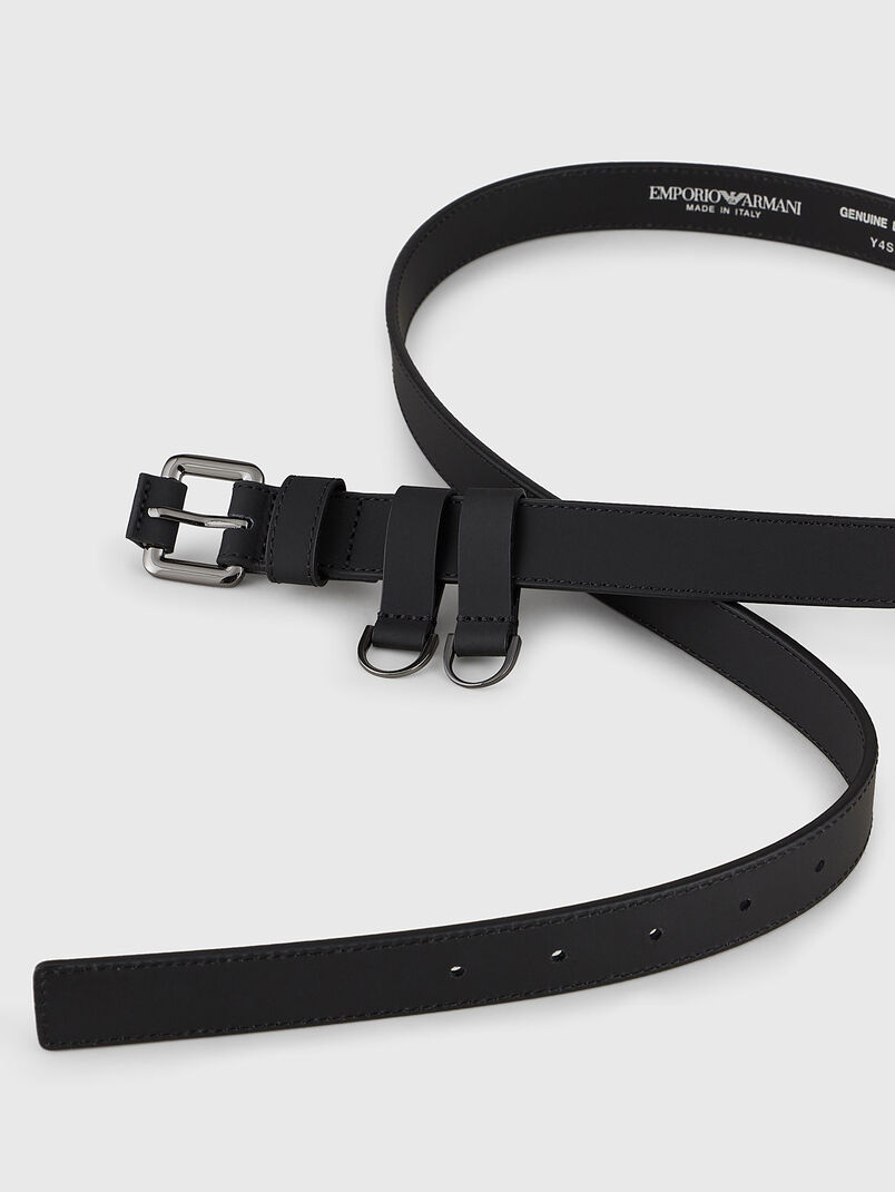 Black leather belt - 3