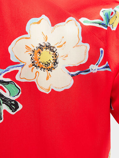 LANDI long sleeve blouse with floral motifs - 5