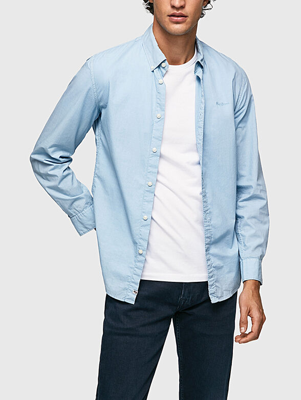 PEYTON cotton blue shirt - 1