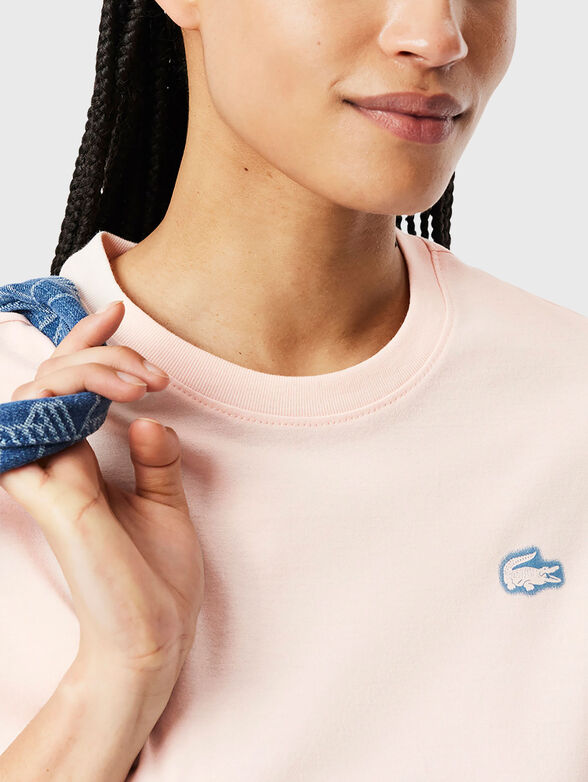 Cotton T-shirt with oval neckline - 4