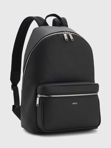 Black leather backpack - 3