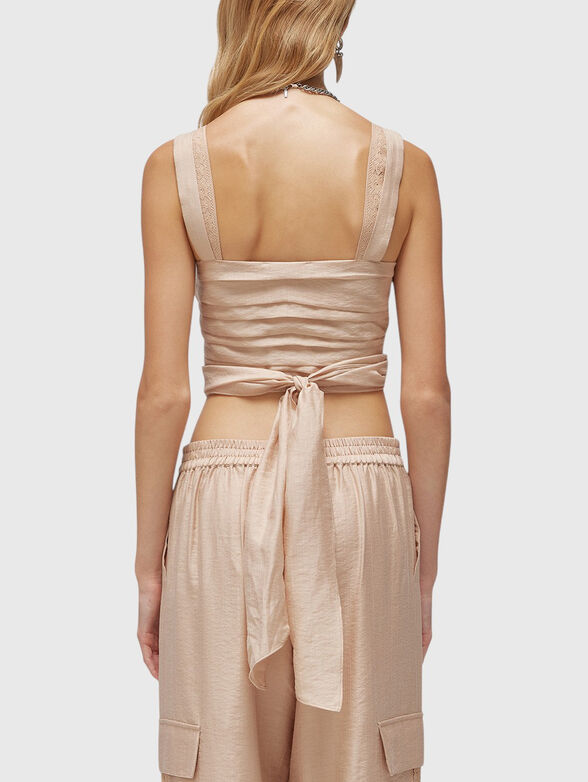 Crop top with lace accent - 3