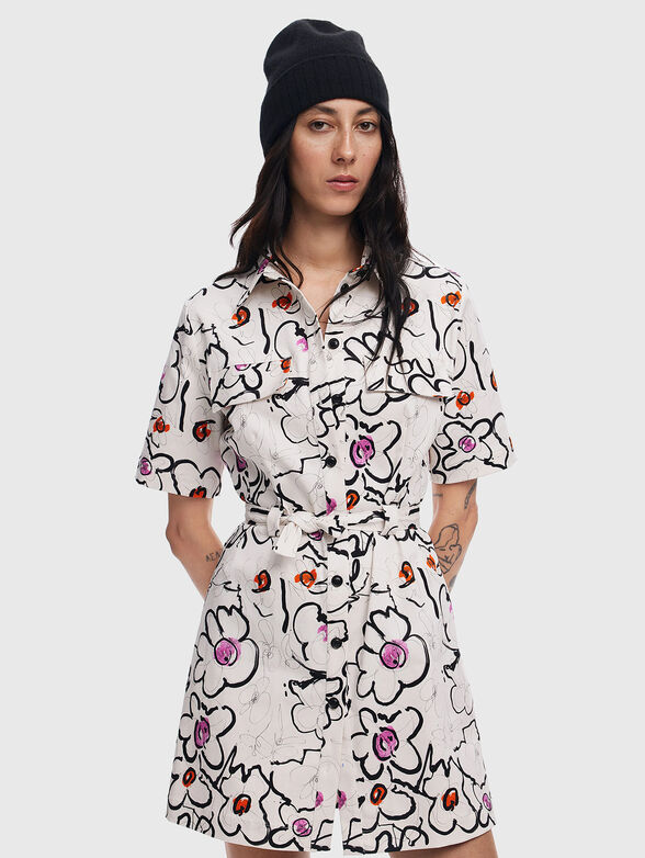 Dress with drawn flowers - 1