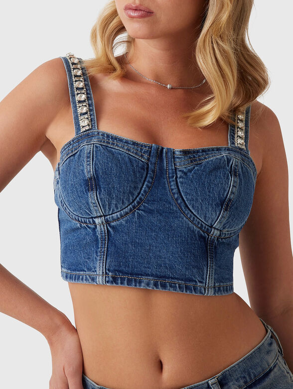 KETY bustier with appliquéd crystals - 4