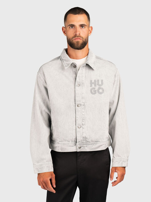 Denim jacket with accent back - 1