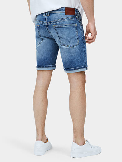 Denim shorts with washed effect - 3