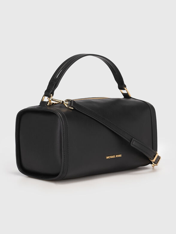 Leather crossbody bag in black - 4