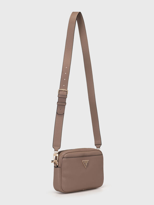 Crossbody bag with logo in beige colour - 2