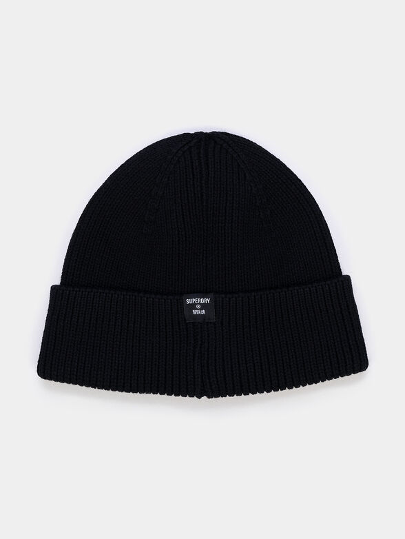 Knitted beanie with embroidered logo - 2