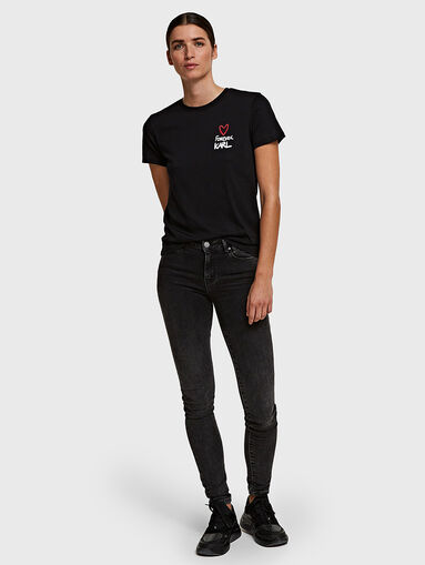 Cotton black tee - 5