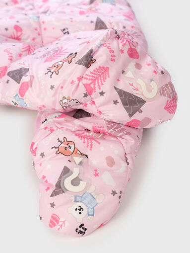 Jumpsuit with fluffy hood - 5