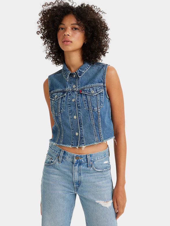 Levi&rsquo;s&reg; cropped denim vest - 1