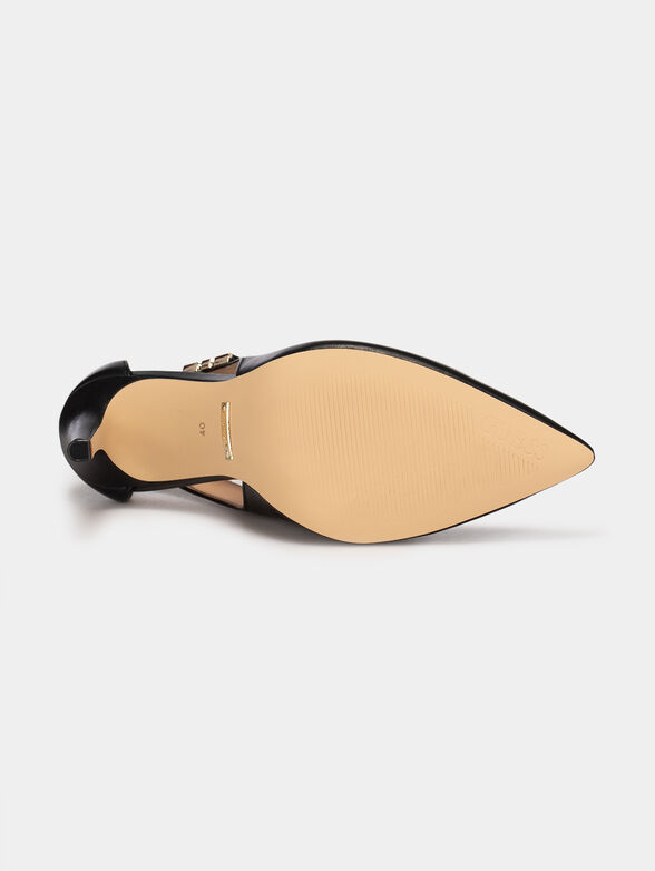 GABBI leather shoes with metal accent - 5