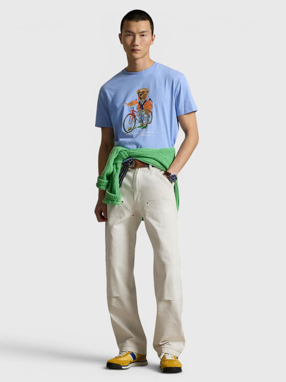 Синя тениска с принт POLO BEAR - 1