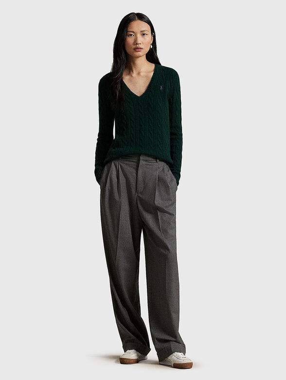 KIMBERLY wool sweater with V-neck - 2