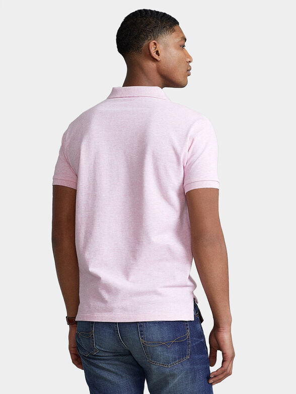 Pale pink Polo shirt with logo embroidery - 3