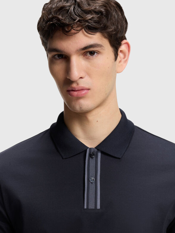 Cotton polo shirt with buttons - 4