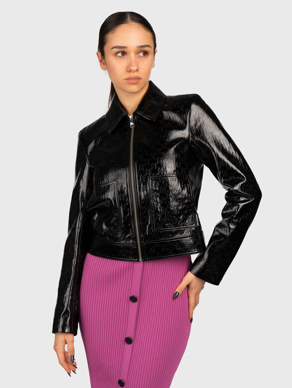 Eco leather jacket with lacquer effect brand Karl Lagerfeld ...