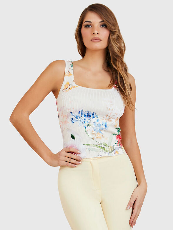 GINGER top with floral motifs - 1