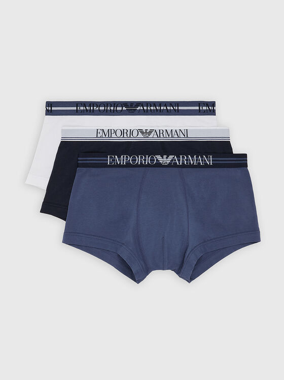 Set of three boxer shorts with logo - 1