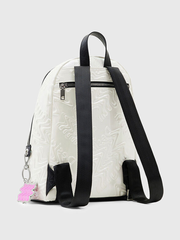 White backpack with monogram logo element - 3
