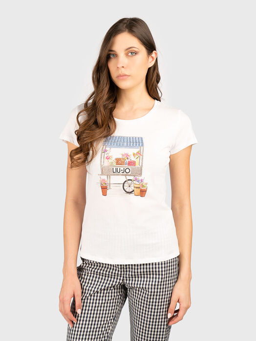 Cotton T-shirt with print