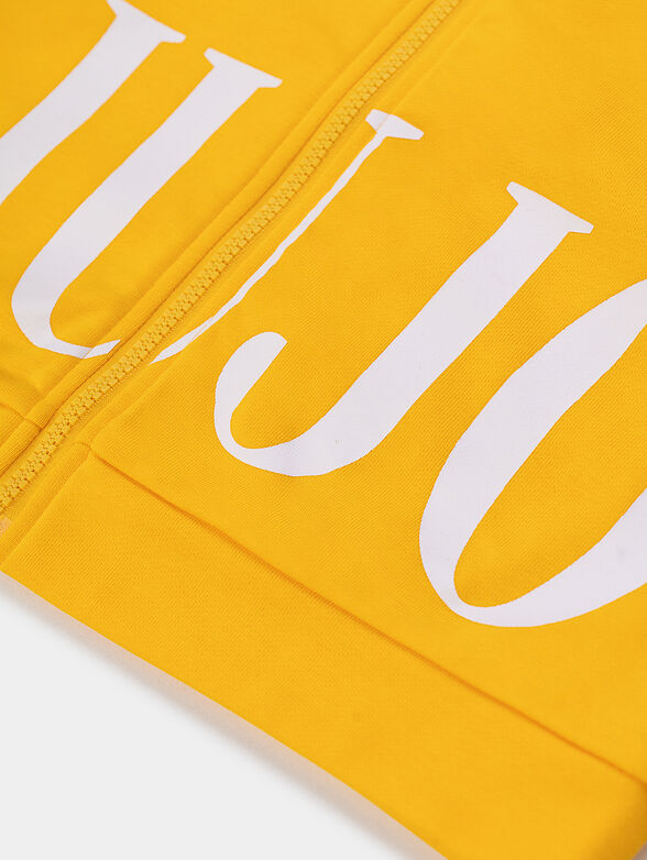 Green sweatshirt with logo print - 4