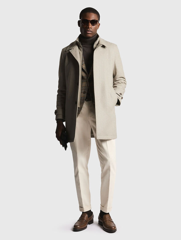 Beige wool coat - 2
